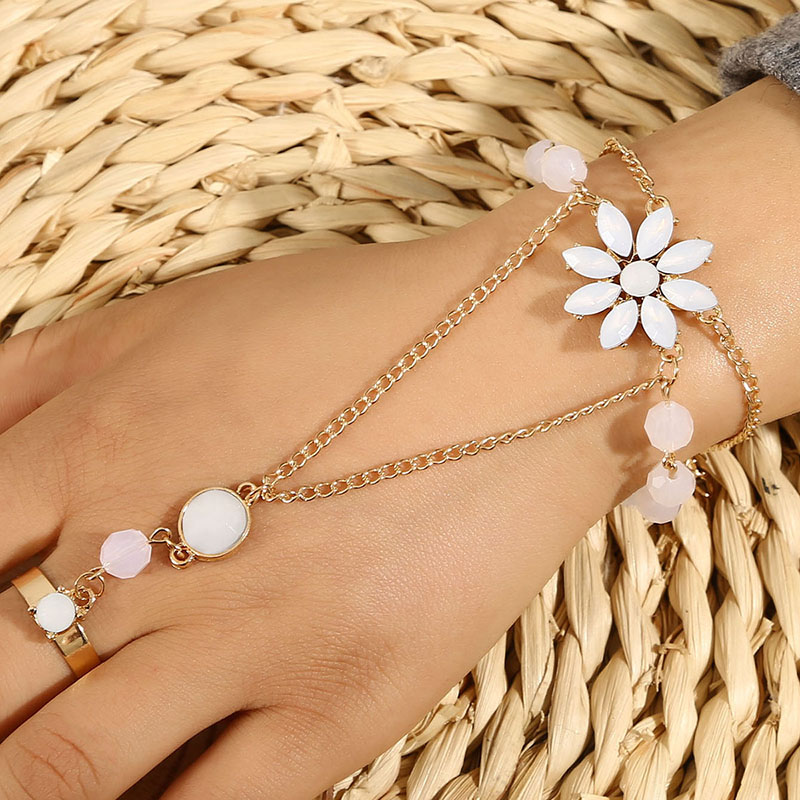 Fashion Flower Alloy Plating Glass Womenu0027S Bracelets 1 Piece