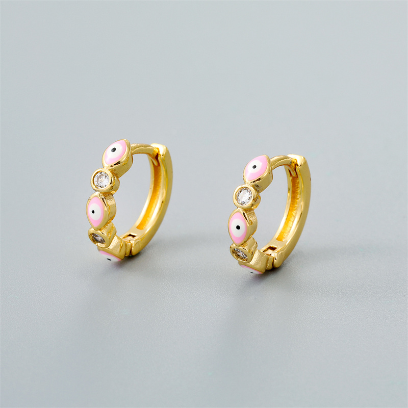 Fashion Eye Gold Plated Enamel Womenu0027S Earrings 1 Pair