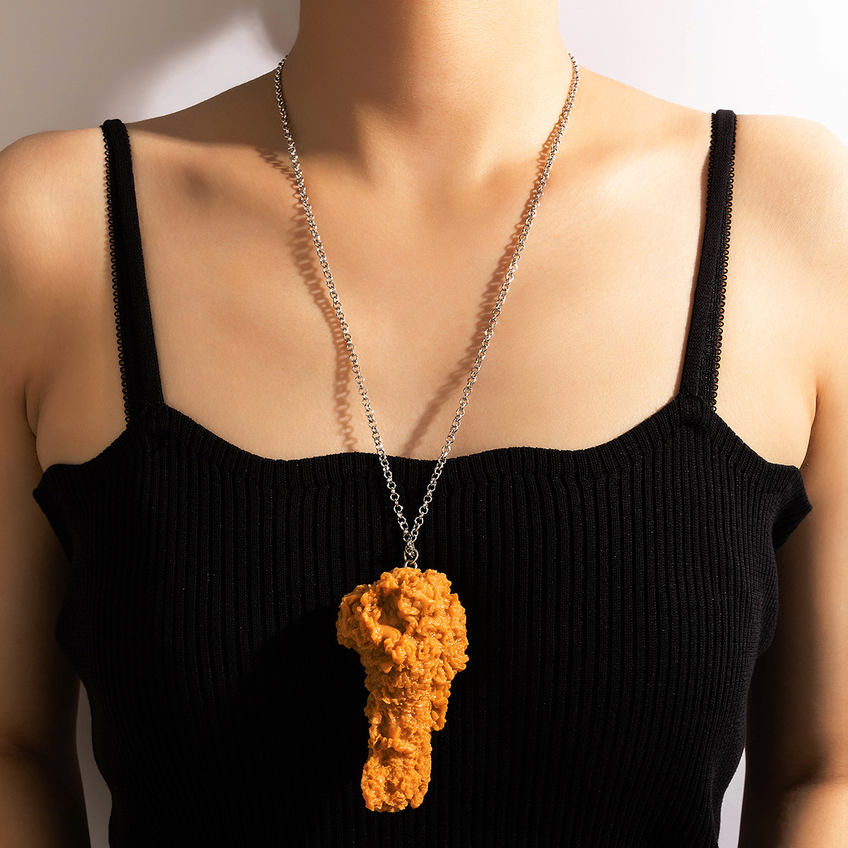 Fashion Chicken Resin Plating Unisex Pendant Necklace 1 Piece