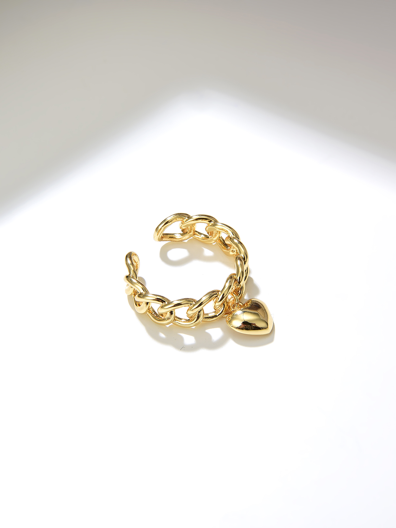 Fashion Heart Shape Gold Plated Plating Womenu0027S Open Ring 1 Piece