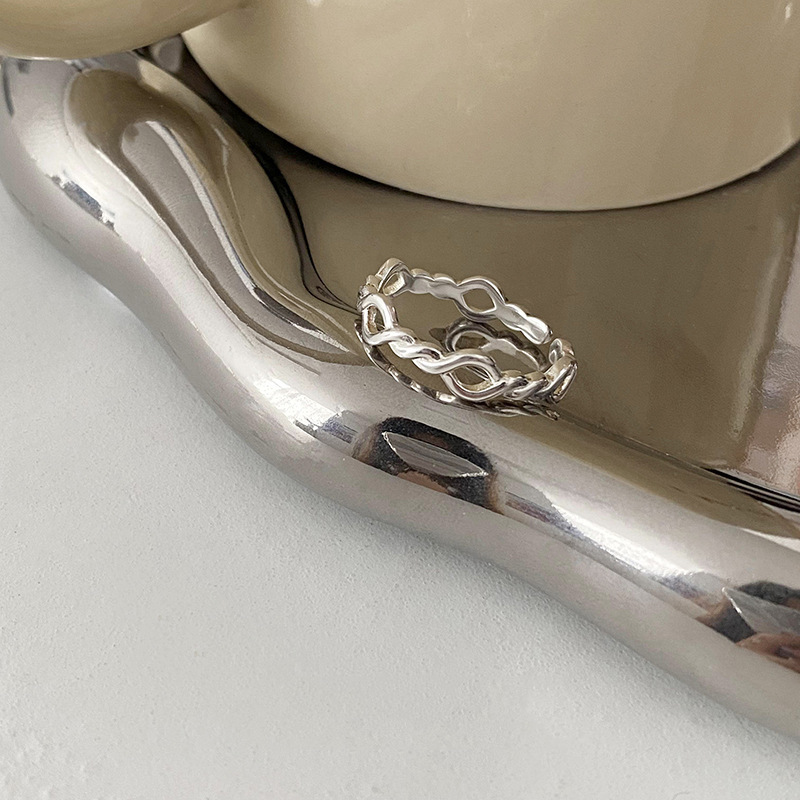 Simple Style Smiley Face Twist Copper Open Ring 1 Piece