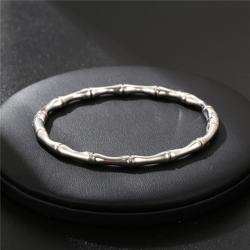 Simple Style Solid Color Alloy Plating Womenu0027S Bangle 1 Piece