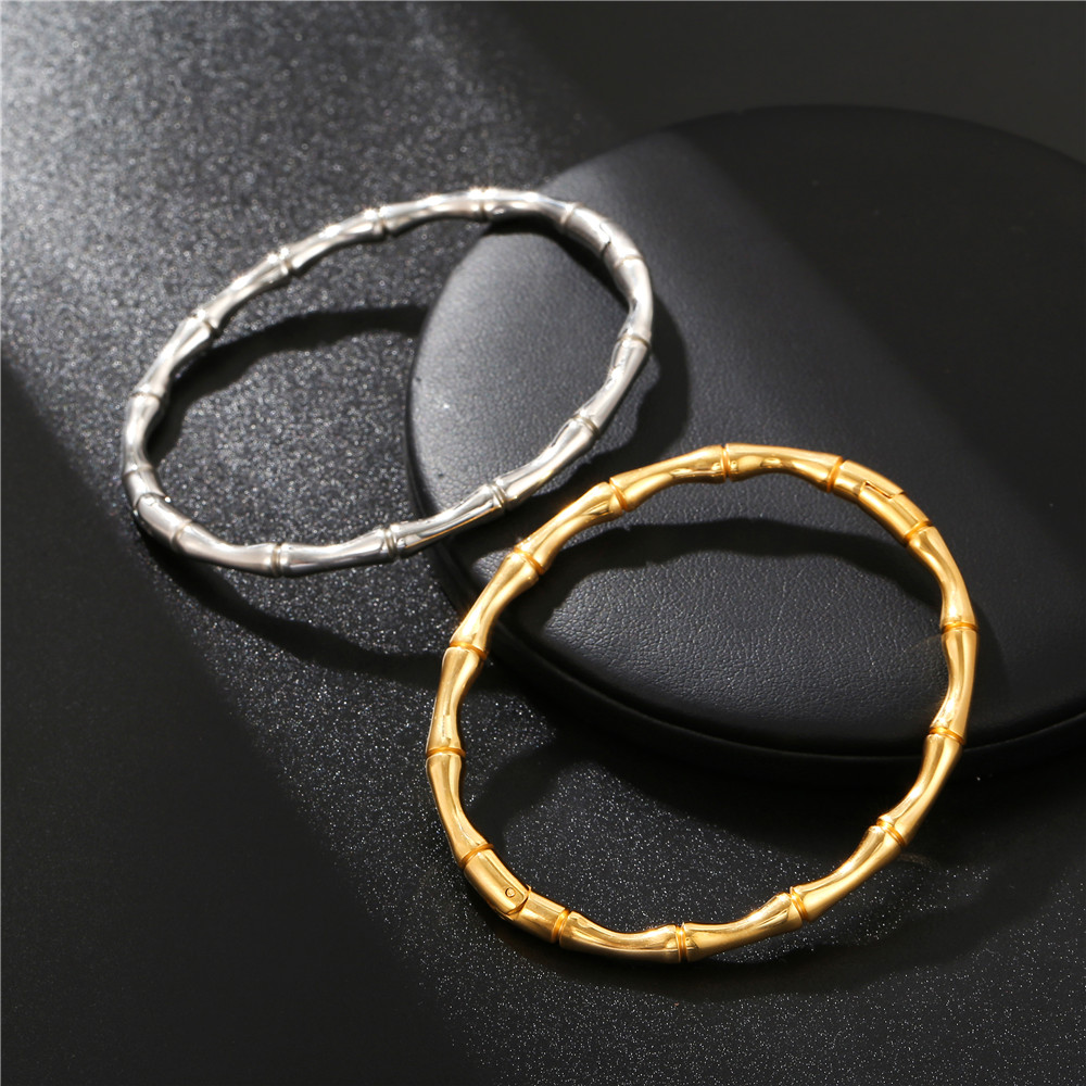 Simple Style Solid Color Alloy Plating Womenu0027S Bangle 1 Piece