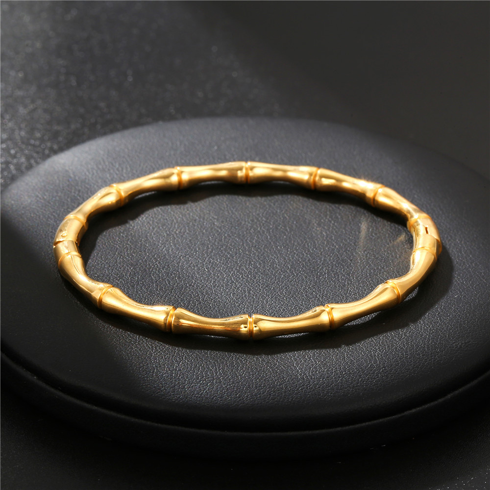 Simple Style Solid Color Alloy Plating Womenu0027S Bangle 1 Piece