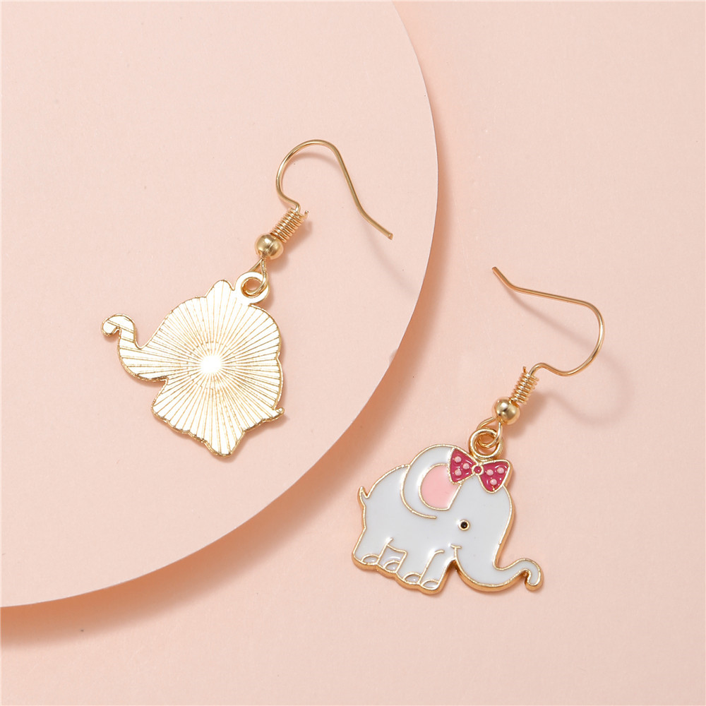 Fashion Elephant Alloy Enamel Womenu0027S Drop Earrings 1 Pair