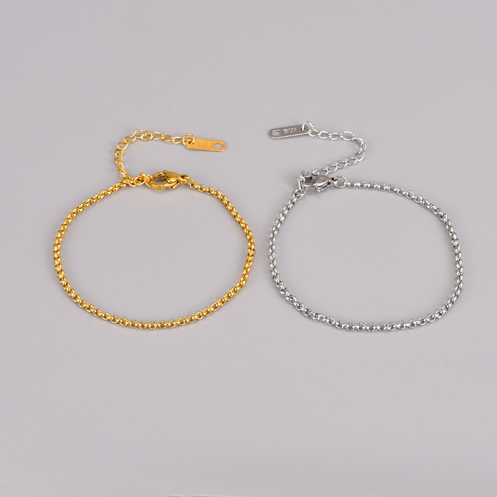 Simple Style Geometric Titanium Steel Plating Bracelets 1 Piece