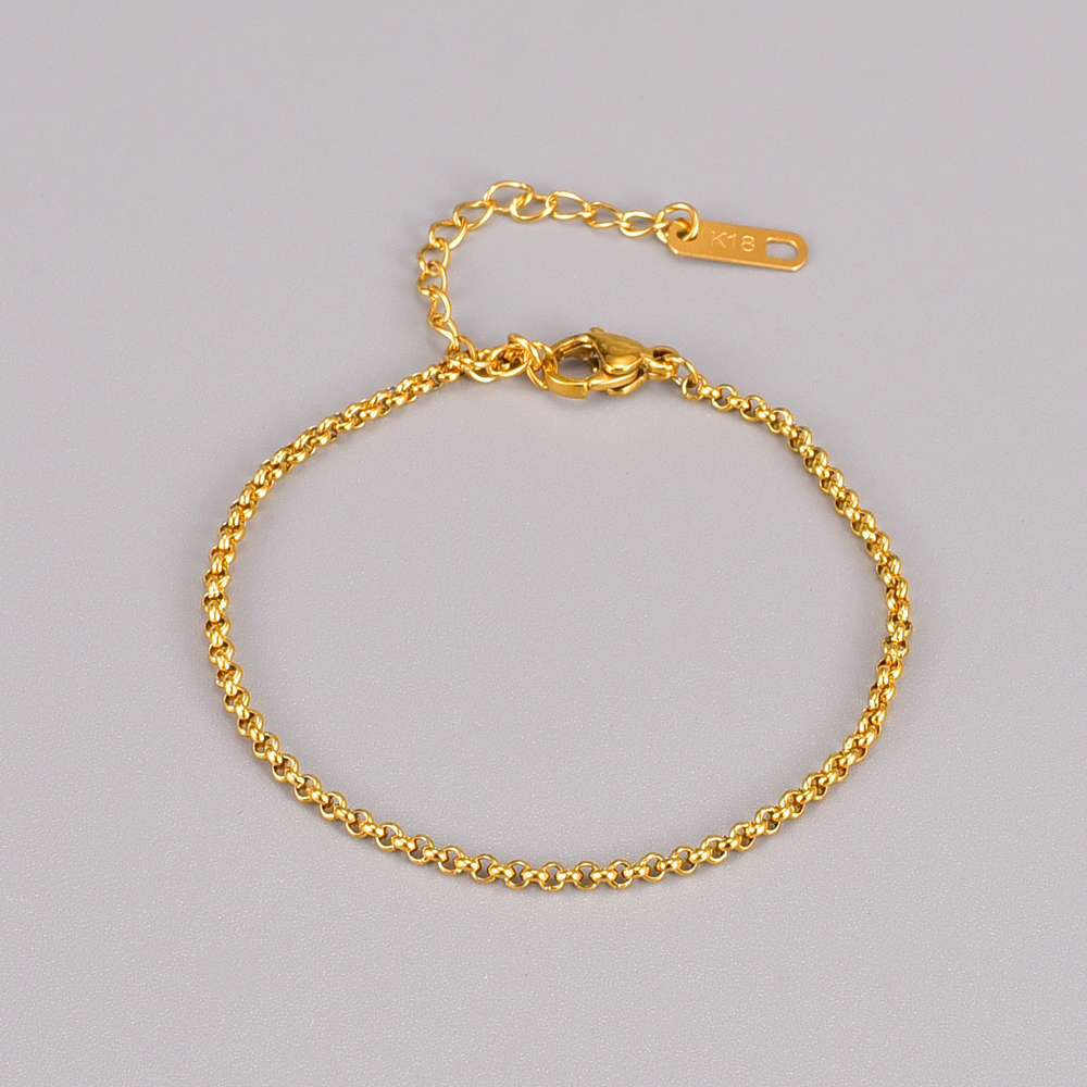 Simple Style Geometric Titanium Steel Plating Bracelets 1 Piece
