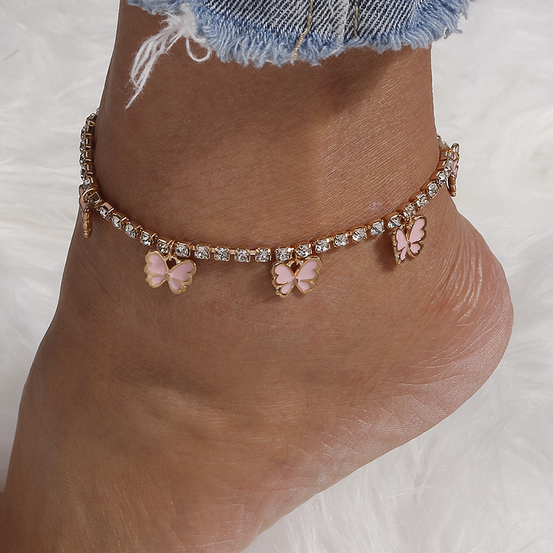 Fashion Butterfly Alloy Plating Womenu0027S Anklet 1 Pair