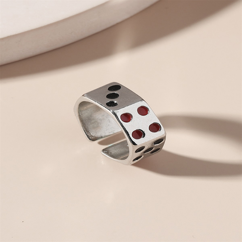 Fashion Dice Alloy Plating Unisex Open Ring 1 Piece