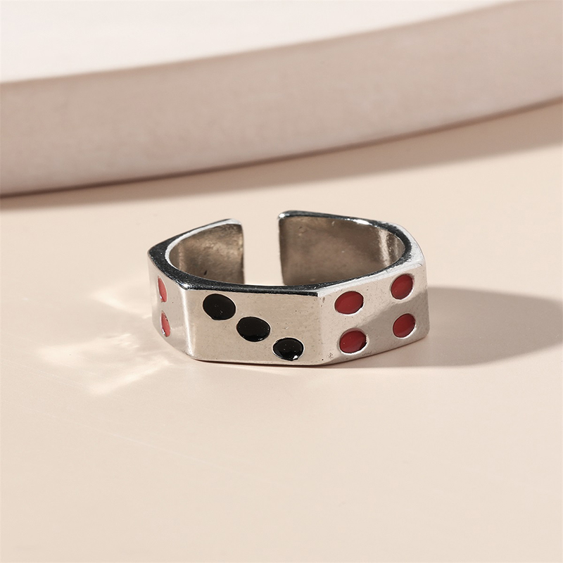 Fashion Dice Alloy Plating Unisex Open Ring 1 Piece