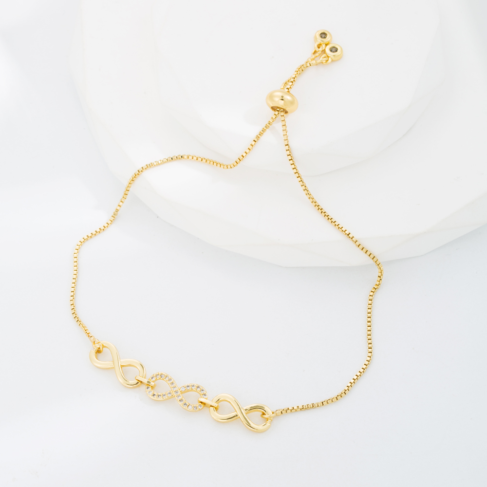 Fashion Butterfly Copper Gold Plated Zircon Bracelets 1 Piece