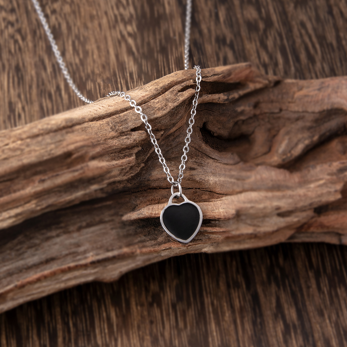 Fashion Heart Shape Stainless Steel Pendant Necklace 1 Piece
