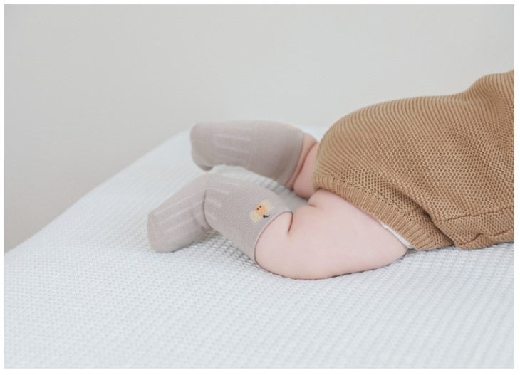 Baby General Cute Solid Color Cotton Jacquard Crew Socks