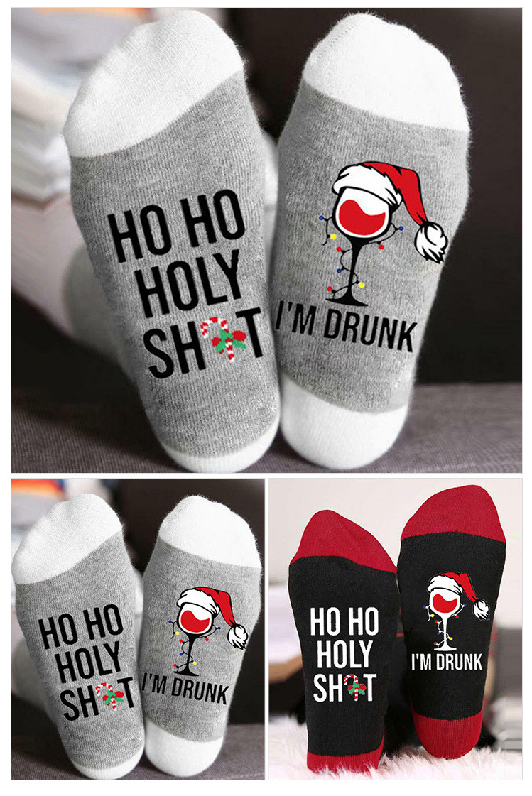 Unisex Simple Style Letter Cotton Crew Socks