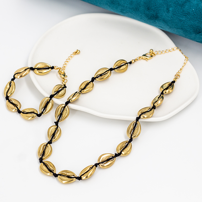 Fashion Shell Synthetic Resin rope Handmade Unisex Bracelets Necklace 1 Piece
