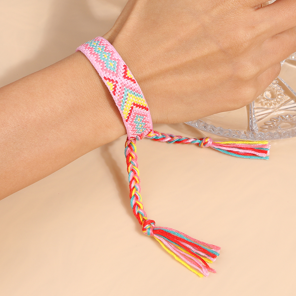 Cute Retro Sweet Geometric rope Knitting Womenu0027S Bracelets 1 Piece