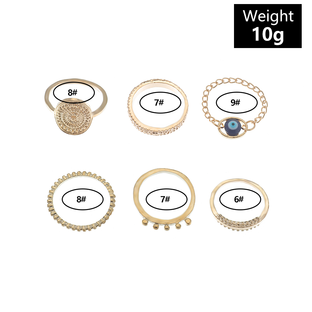 Vintage Style Eye Alloy Metal Womenu0027S Rings 1 Set