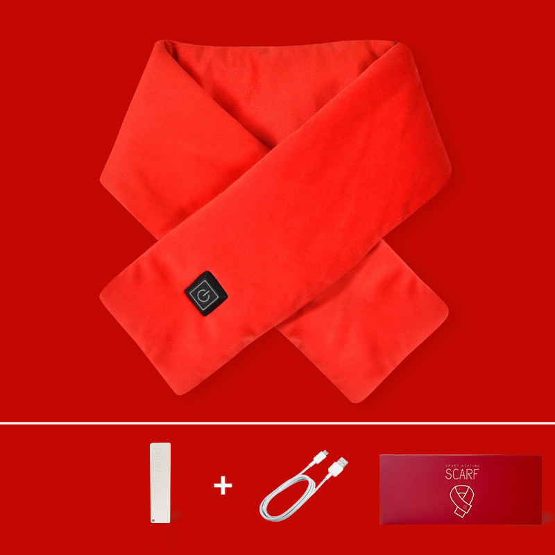 Simple Smart Velvet Keep Neck Protection Electric Heating Scarf
