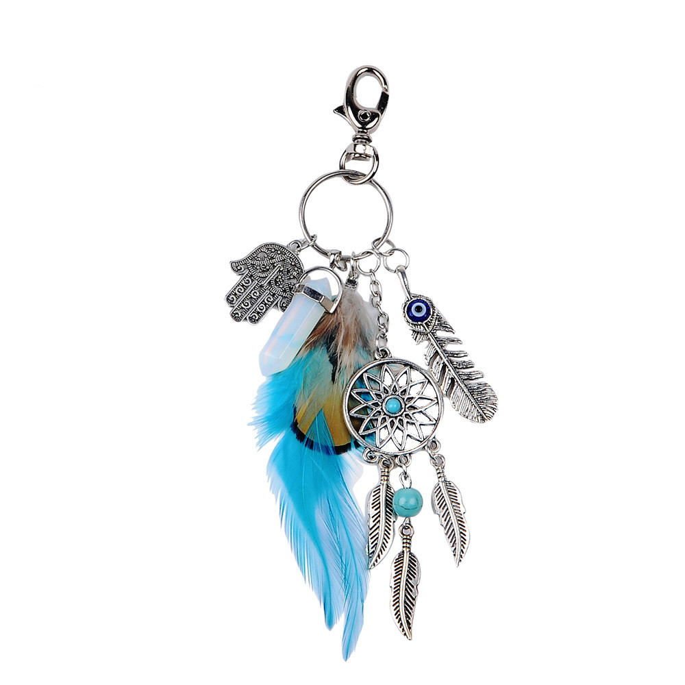 1 Piece Fashion Dreamcatcher Feather Alloy opal Plating Keychain