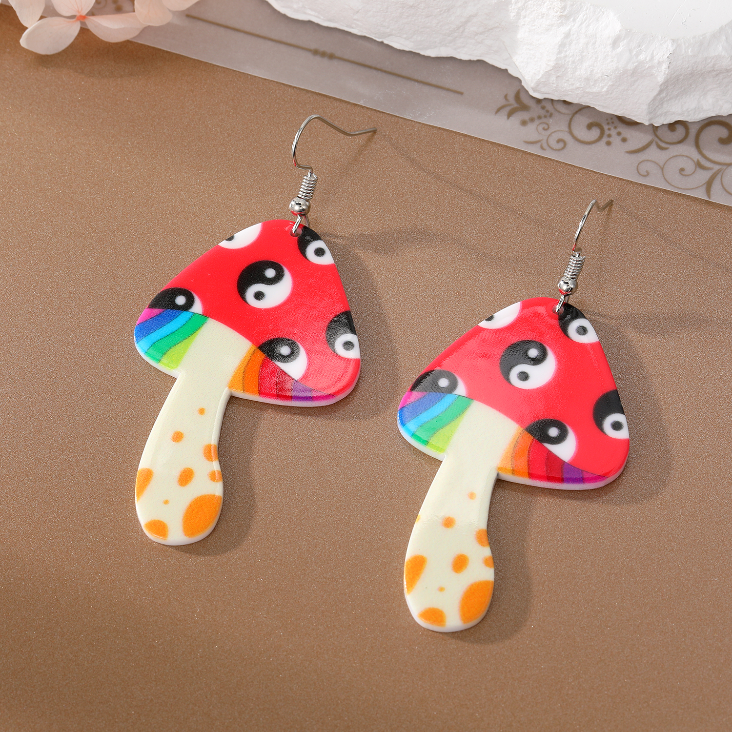 Fashion Eye Mushroom Arylic Womenu0027S Drop Earrings 1 Pair