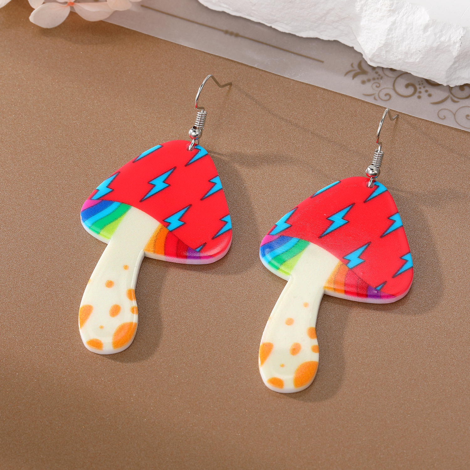 Fashion Eye Mushroom Arylic Womenu0027S Drop Earrings 1 Pair