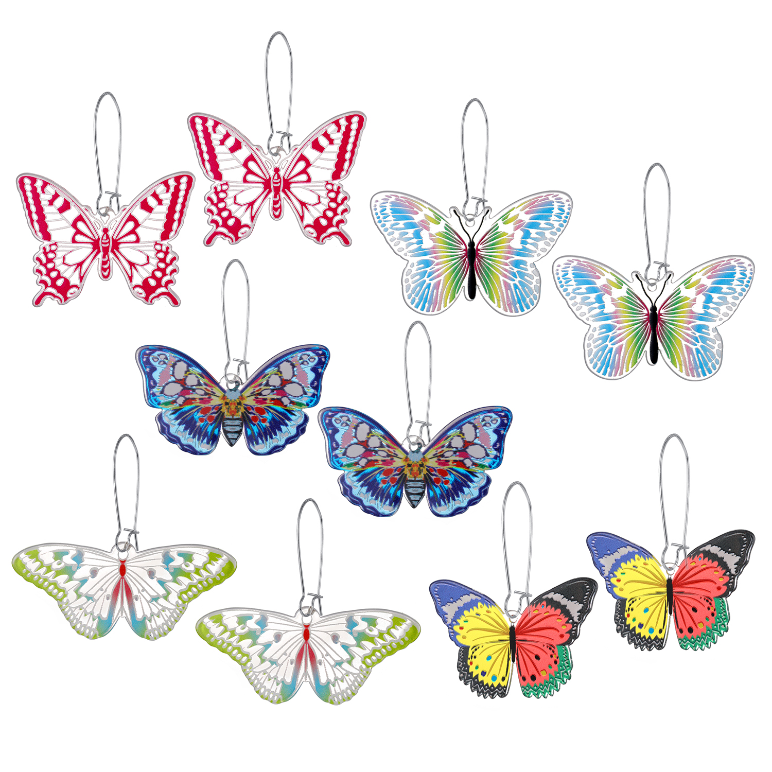 Ethnic Style Butterfly Plastic Resin Womenu0027S Drop Earrings 1 Pair