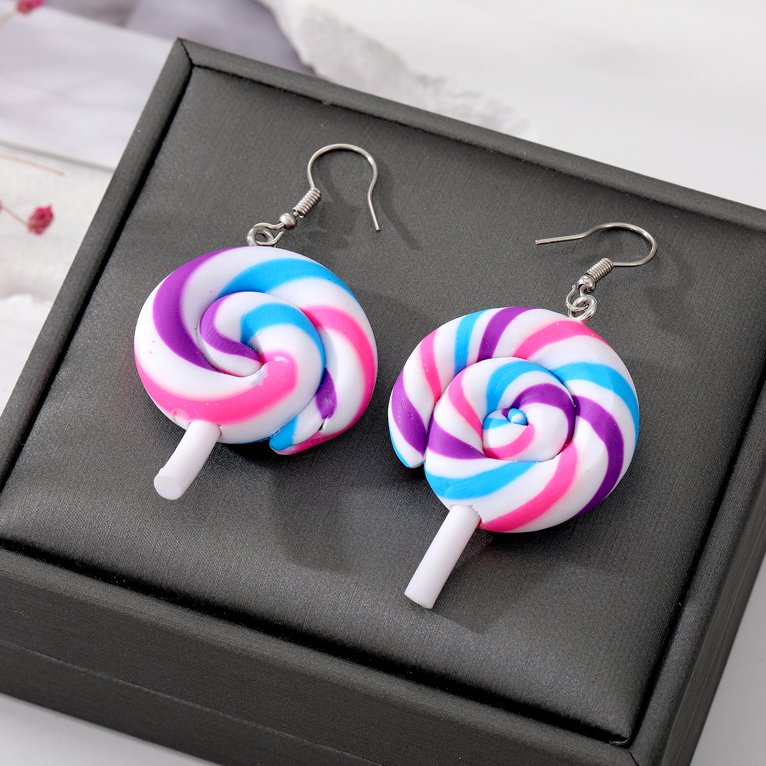 Cute lollipop Resin soft clay Womenu0027S Drop Earrings 1 Pair