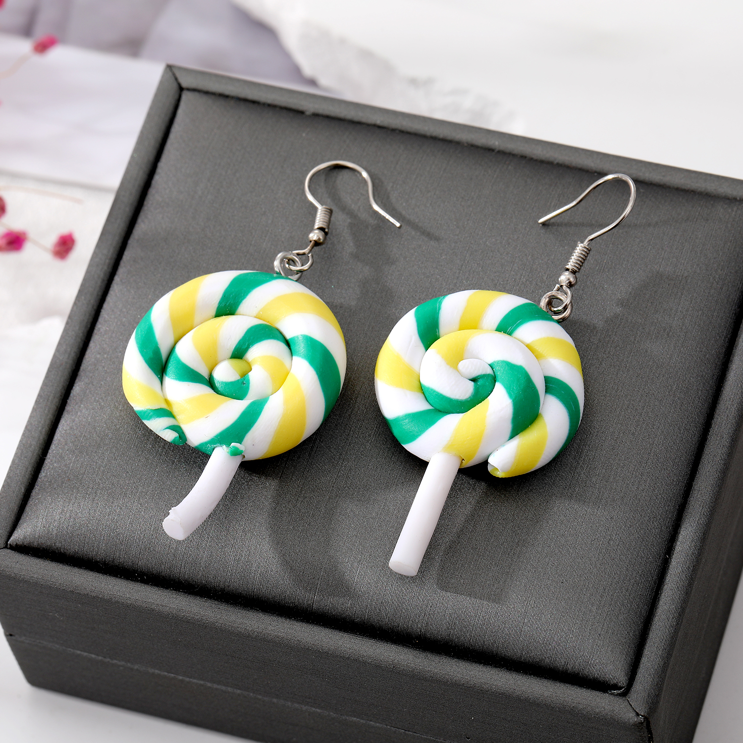 Cute lollipop Resin soft clay Womenu0027S Drop Earrings 1 Pair