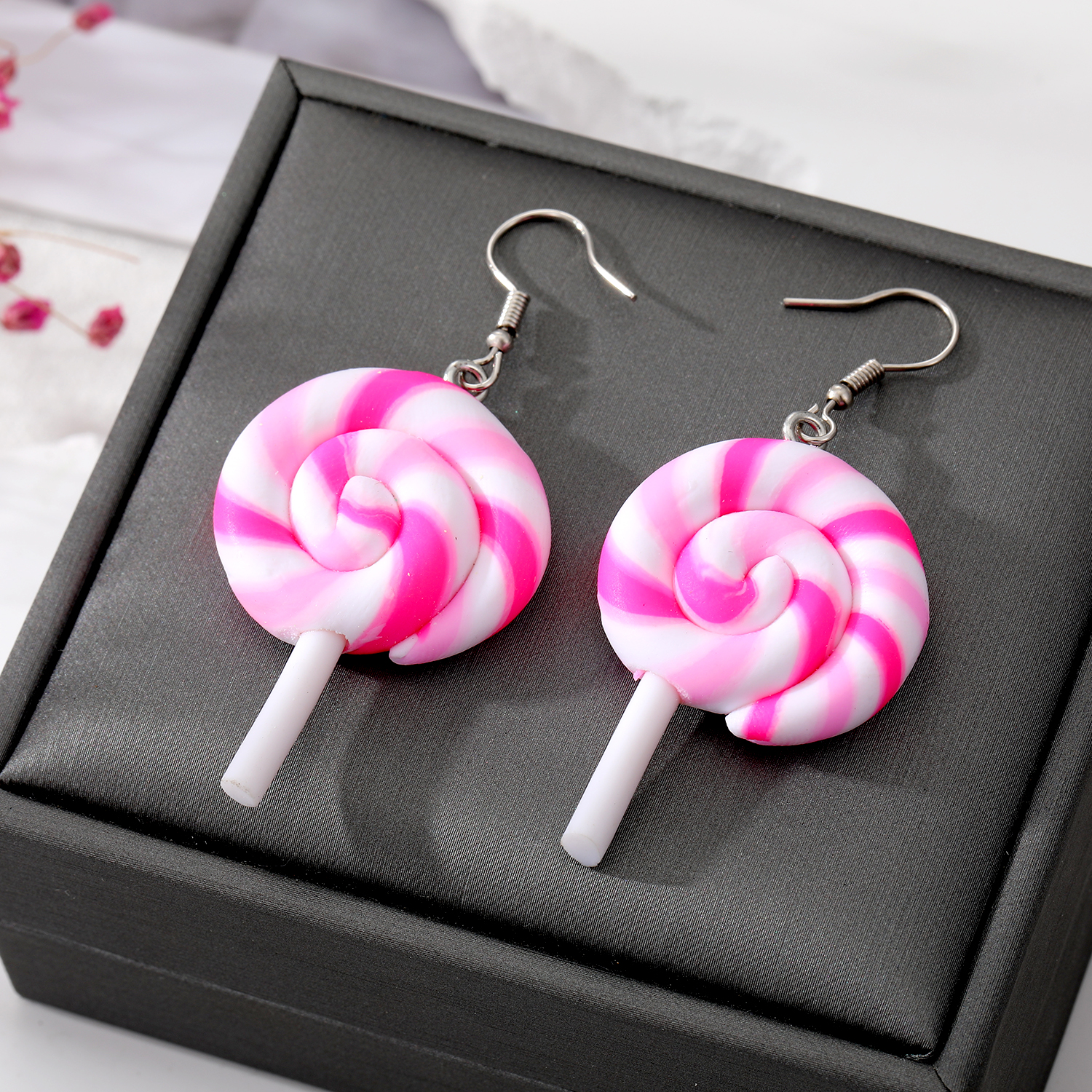 Cute lollipop Resin soft clay Womenu0027S Drop Earrings 1 Pair