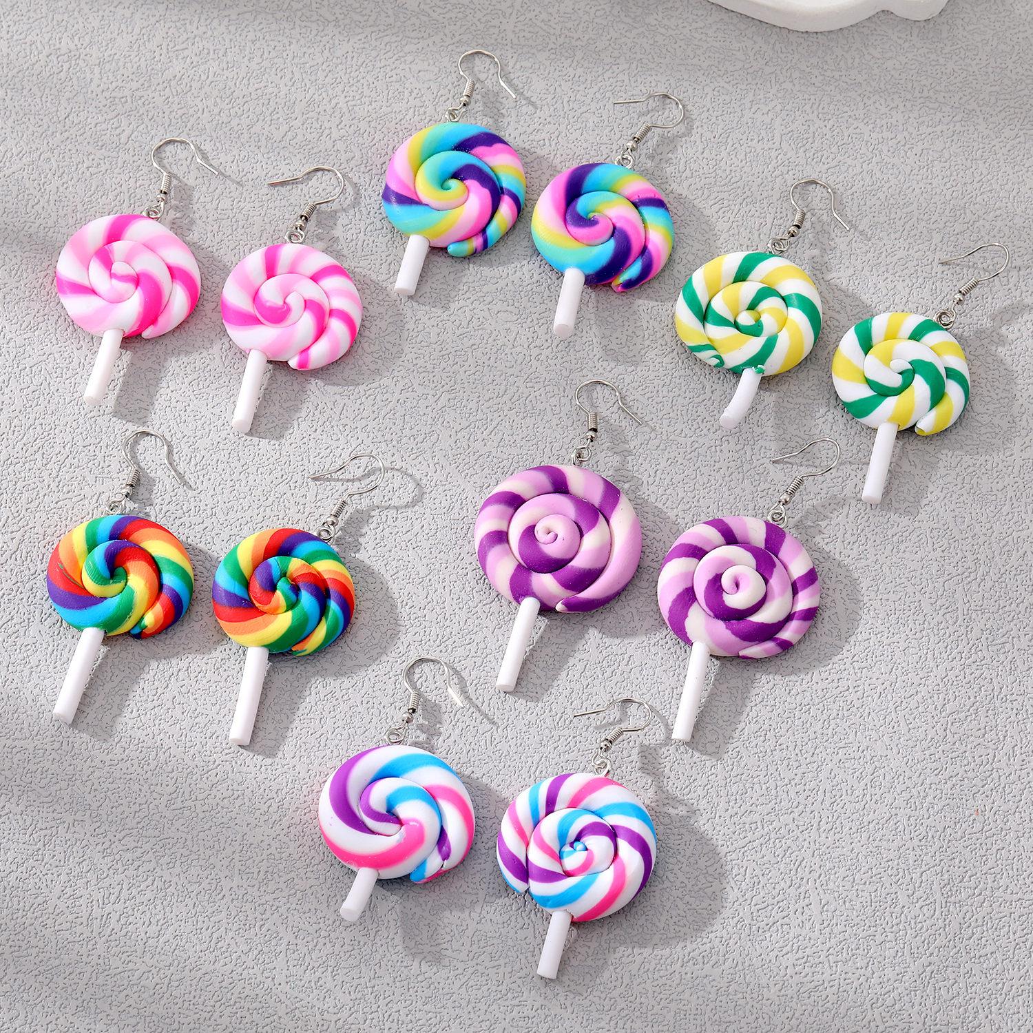 Cute lollipop Resin soft clay Womenu0027S Drop Earrings 1 Pair