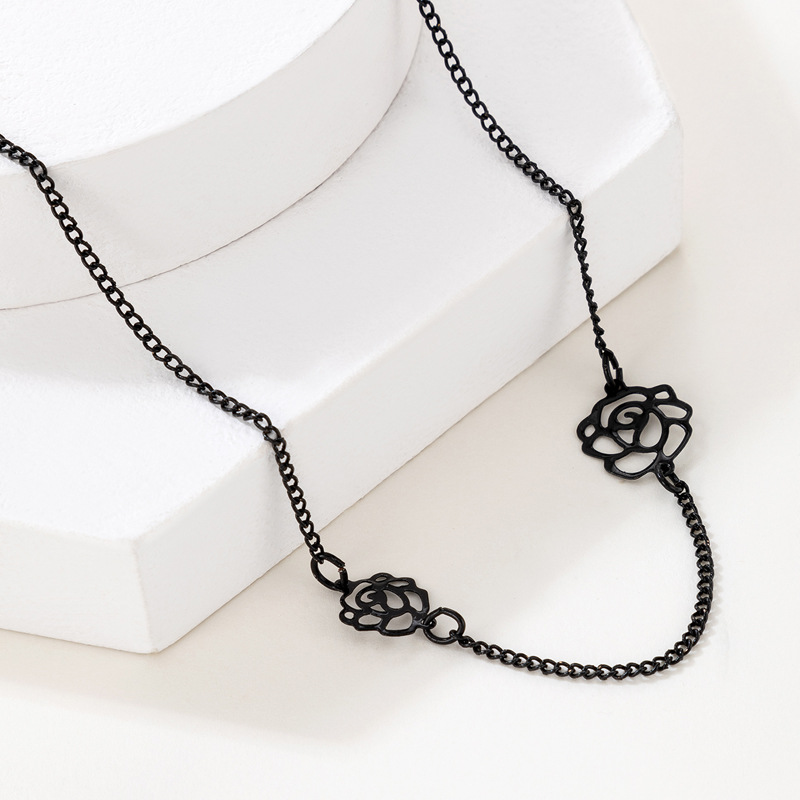 Fashion Flower Alloy Hollow Out Unisex Choker 1 Piece