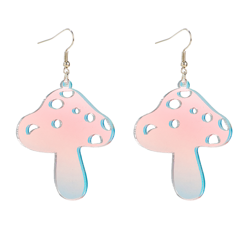 Simple Style Love Flower Mushroom Arylic Laser Womenu0027S Dangling Earrings 1 Pair