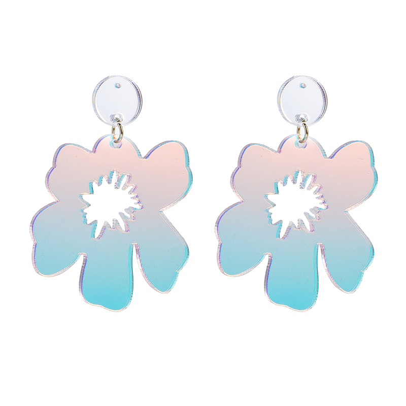 Simple Style Love Flower Mushroom Arylic Laser Womenu0027S Dangling Earrings 1 Pair