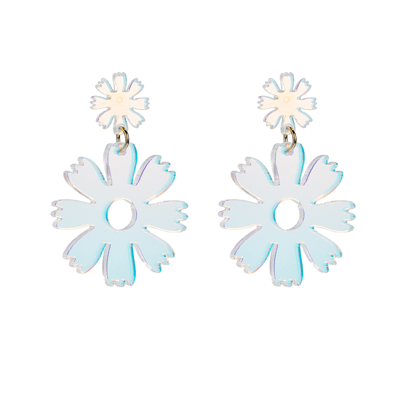 Simple Style Love Flower Mushroom Arylic Laser Womenu0027S Dangling Earrings 1 Pair