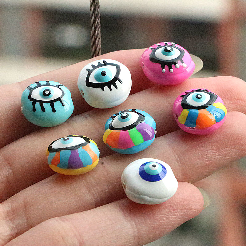 Simple Style Round Eye Plastic Enamel Jewelry Accessories 1 Piece