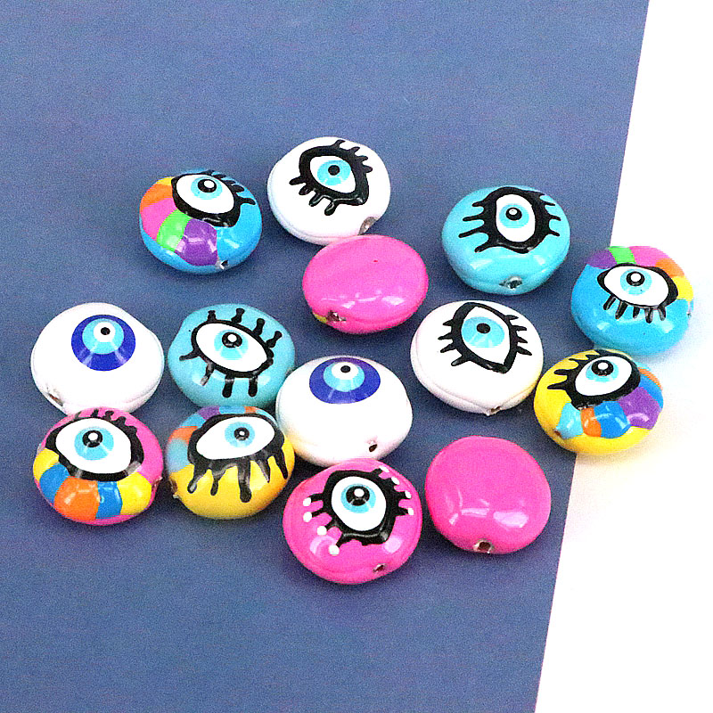 Simple Style Round Eye Plastic Enamel Jewelry Accessories 1 Piece