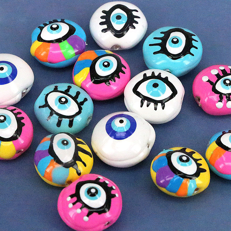 Simple Style Round Eye Plastic Enamel Jewelry Accessories 1 Piece