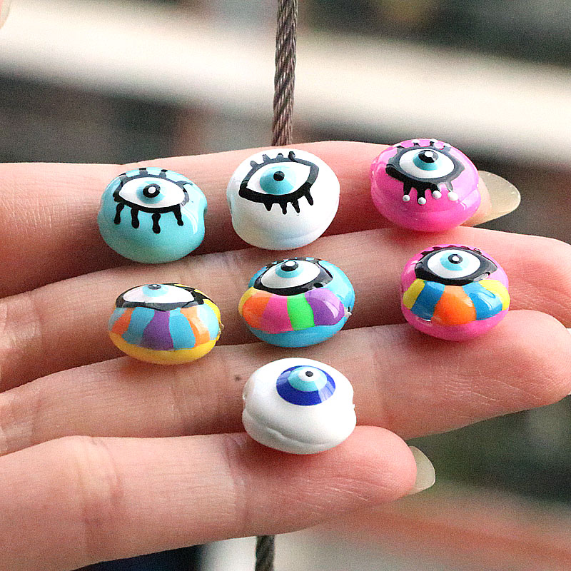 Simple Style Round Eye Plastic Enamel Jewelry Accessories 1 Piece