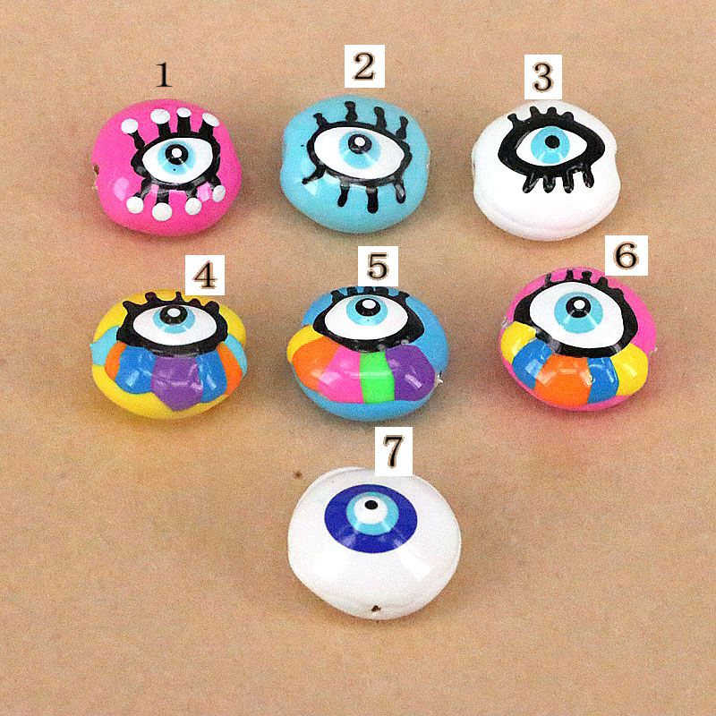 Simple Style Round Eye Plastic Enamel Jewelry Accessories 1 Piece