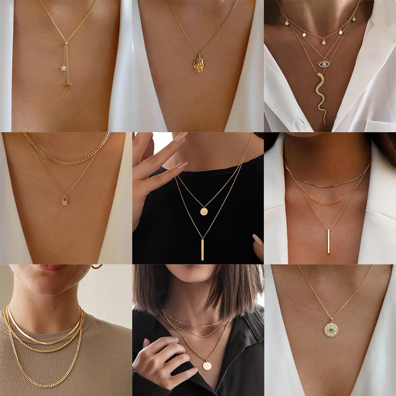 Fashion Round Snake Alloy Rhinestones Womenu0027S Layered Necklaces Pendant Necklace 1 Piece