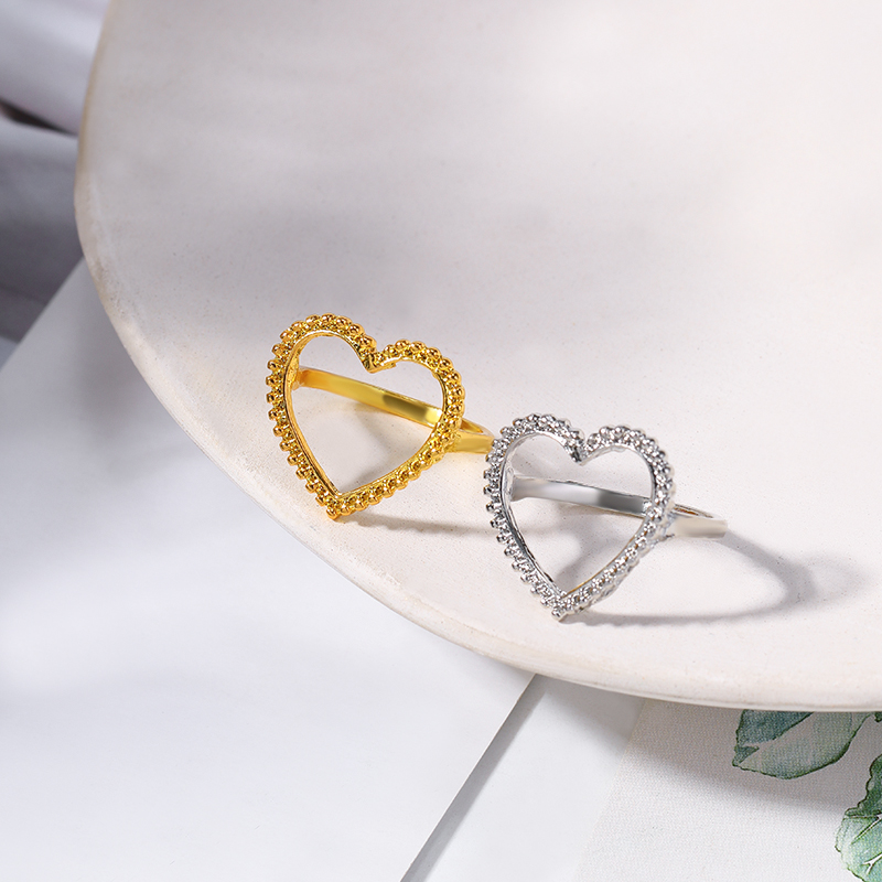 Fashion Heart Shape Alloy Womenu0027S Rings