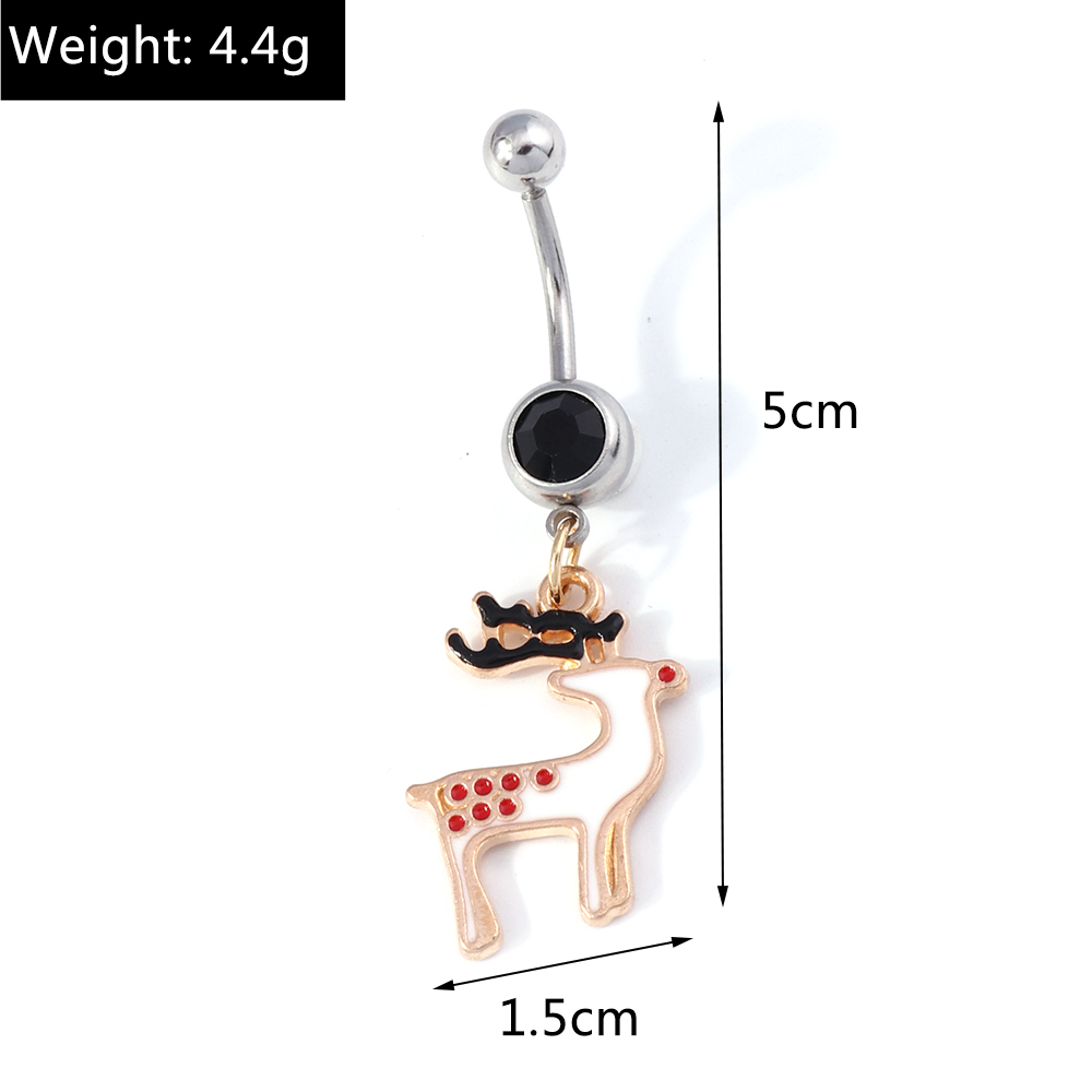 Fashion Santa Claus Alloy Plating Belly Ring 1 Piece