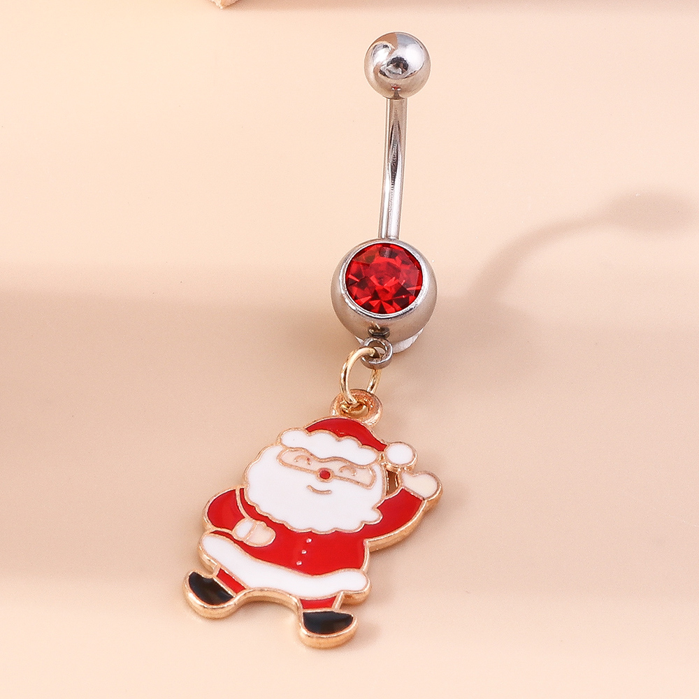 Fashion Santa Claus Alloy Plating Belly Ring 1 Piece