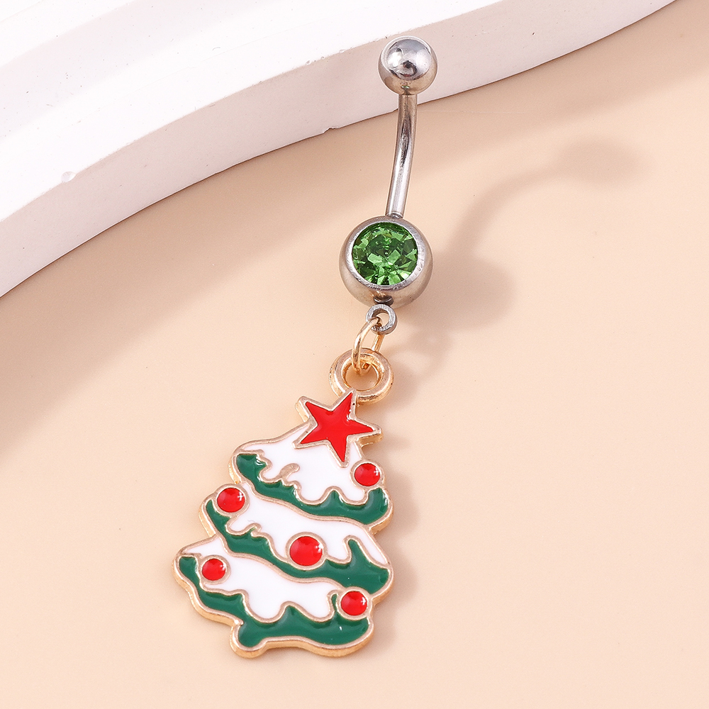 Fashion Santa Claus Alloy Plating Belly Ring 1 Piece