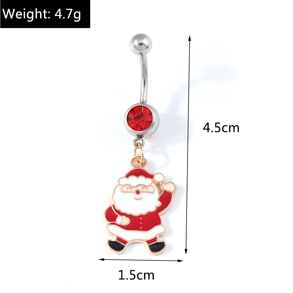 Fashion Santa Claus Alloy Plating Belly Ring 1 Piece