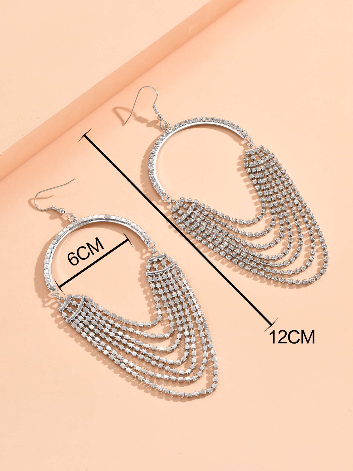 Casual Round Rhinestone Tassel Inlay Rhinestones Womenu0027S Drop Earrings 1 Pair