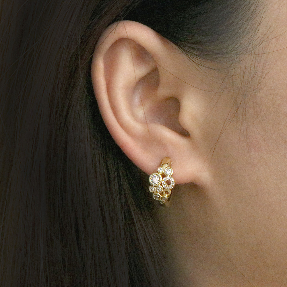 Fashion Geometric Copper Plating Zircon Earrings 1 Pair