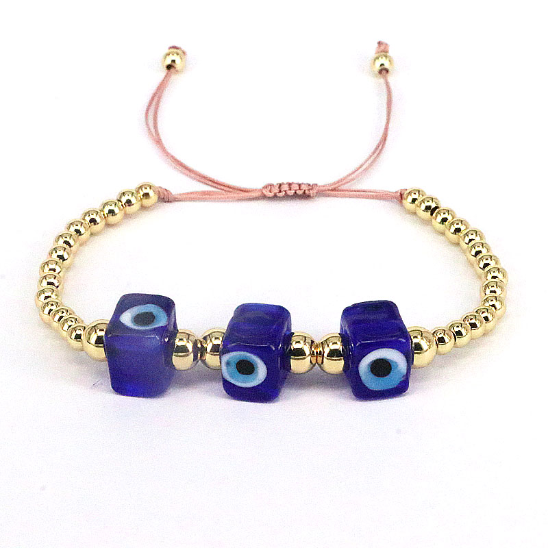 Fashion Devilu0027S Eye glass Copper Beaded Bracelets 1 Piece