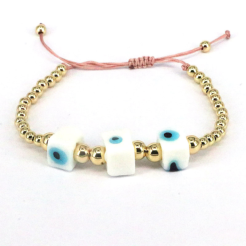 Fashion Devilu0027S Eye glass Copper Beaded Bracelets 1 Piece