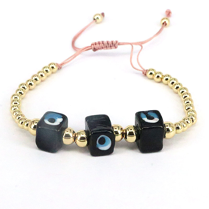 Fashion Devilu0027S Eye glass Copper Beaded Bracelets 1 Piece